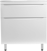 Style Line Тумба под раковину Бергамо Мини 80 белая Люкс антискрейтч Plus